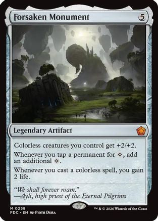Forsaken Monument (FDC-258) [Commander: Foundations] MTG Single Wizards of the Coast