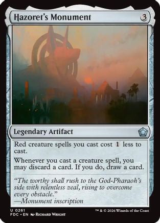 Hazoret's Monument (FDC-261) [Commander: Foundations] MTG Single Wizards of the Coast