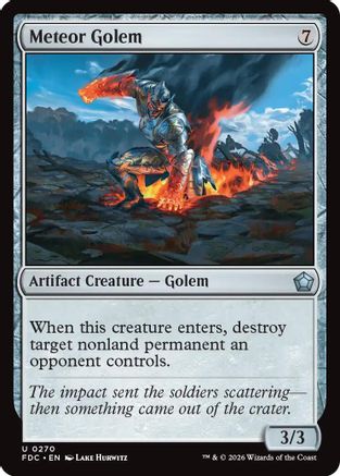 Meteor Golem (FDC-270) [Commander: Foundations] MTG Single Wizards of the Coast