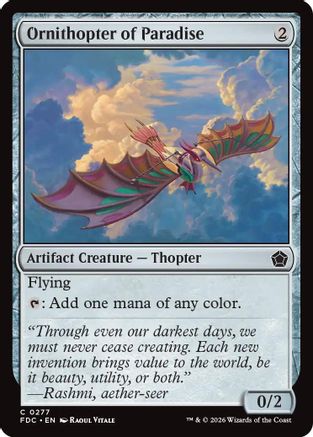 Ornithopter of Paradise (FDC-277) [Commander: Foundations] MTG Single Wizards of the Coast