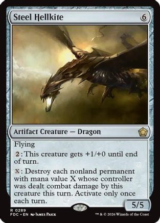 Steel Hellkite (FDC-289) [Commander: Foundations] MTG Single Wizards of the Coast