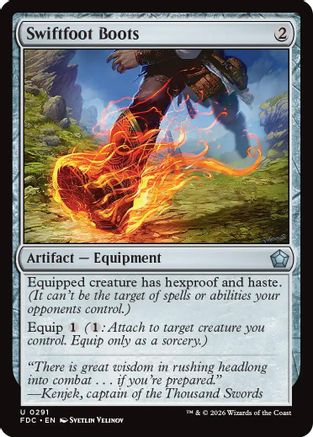 Swiftfoot Boots (FDC-291) [Commander: Foundations] MTG Single Wizards of the Coast