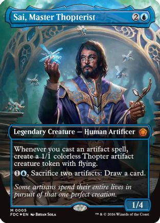 Sai, Master Thopterist (FDC-005) [Commander: Foundations] Foil MTG Single Wizards of the Coast