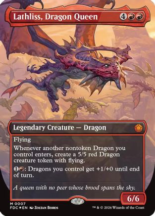Lathliss, Dragon Queen (FDC-007) [Commander: Foundations] Foil MTG Single Wizards of the Coast