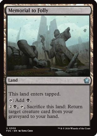 Memorial to Folly (FDC-306) [Commander: Foundations] MTG Single Wizards of the Coast