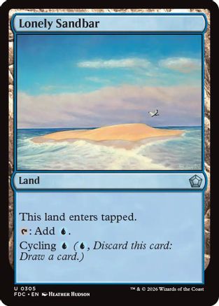 Lonely Sandbar (FDC-305) [Commander: Foundations] MTG Single Wizards of the Coast