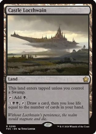 Castle Locthwain (FDC-299) [Commander: Foundations] MTG Single Wizards of the Coast