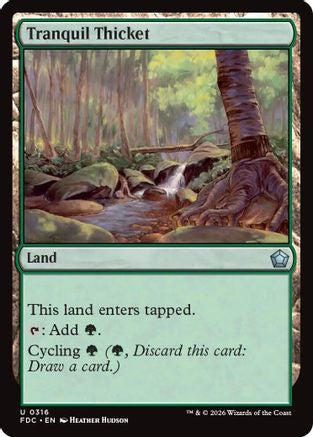 Tranquil Thicket (FDC-316) [Commander: Foundations] MTG Single Wizards of the Coast