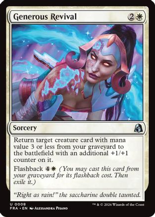 Generous Revival (FRA-008) [Reality Fracture] Foil MTG Single Wizards of the Coast
