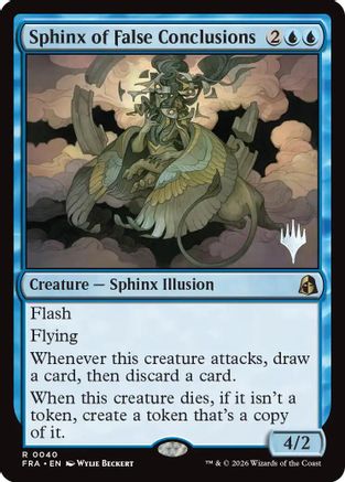 Sphinx of False Conclusions (PPFRA-040) [Promo Pack] Reality Fracture Foil MTG Single Wizards of the Coast