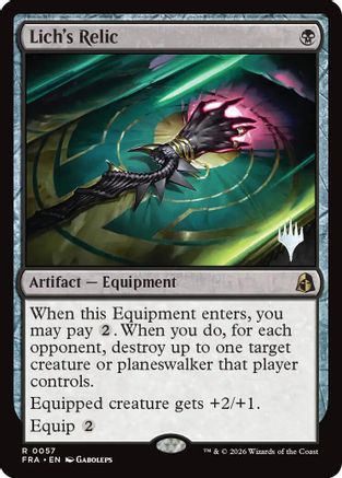 Lich's Relic (PPFRA-057) [Promo Pack: Reality Fracture] Foil