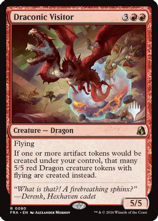 Draconic Visitor (PPFRA-080) [Promo Pack: Reality Fracture] MTG Single Wizards of the Coast