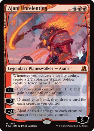 Ajani Unrelenting (PPFRA-242) [Promo Pack: Reality Fracture]