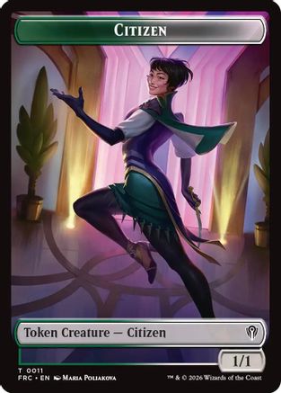 Citizen // The Monarch Double-Sided Token (FRC-11 // 17) [Commander: Reality Fracture] MTG Single Wizards of the Coast