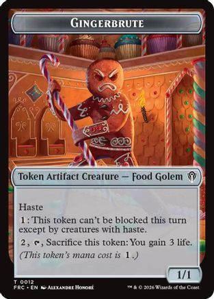 Gingerbrute // Myr Double-Sided Token (FRC-12 // 15) [Commander: Reality Fracture] MTG Single Wizards of the Coast