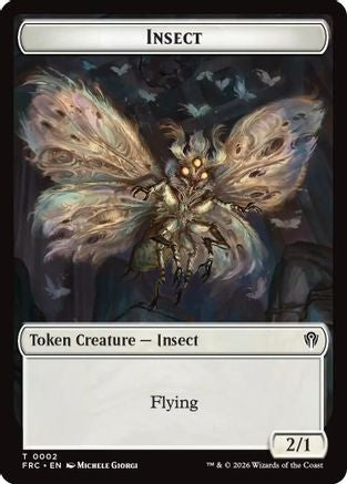 Insect // Rogue Double-Sided Token (FRC-2 // 7) [Commander: Reality Fracture] MTG Single Wizards of the Coast