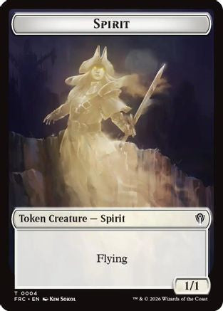 Spirit // Jace Double-Sided Token (FRC-4 // 5) [Commander: Reality Fracture] MTG Single Wizards of the Coast
