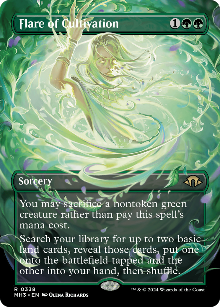 Flare of Cultivation (MH3-338) [Modern Horizons 3] (Borderless) MTG Single Wizards of the Coast