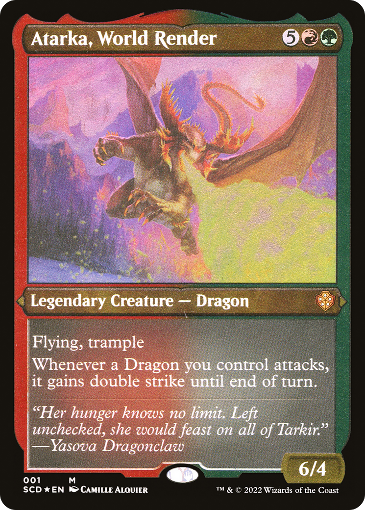 Atarka, World Render (SCD-001) [Starter Commander Decks] Etched Foil MTG Single Wizards of the Coast