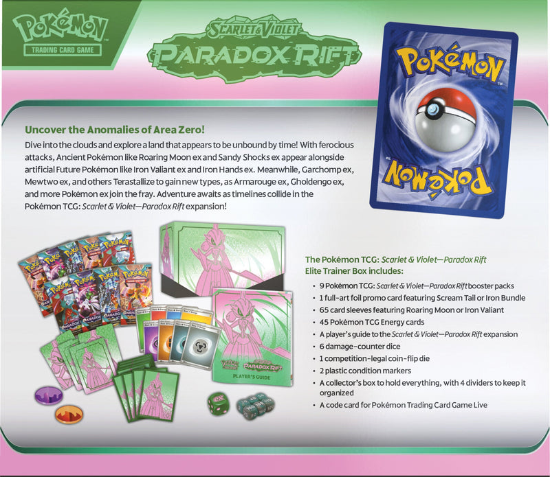 Pokémon Scarlet and Violet: Paradox Rift - Elite Trainer Box (Iron Valiant) Pokemon Sealed Pokémon   