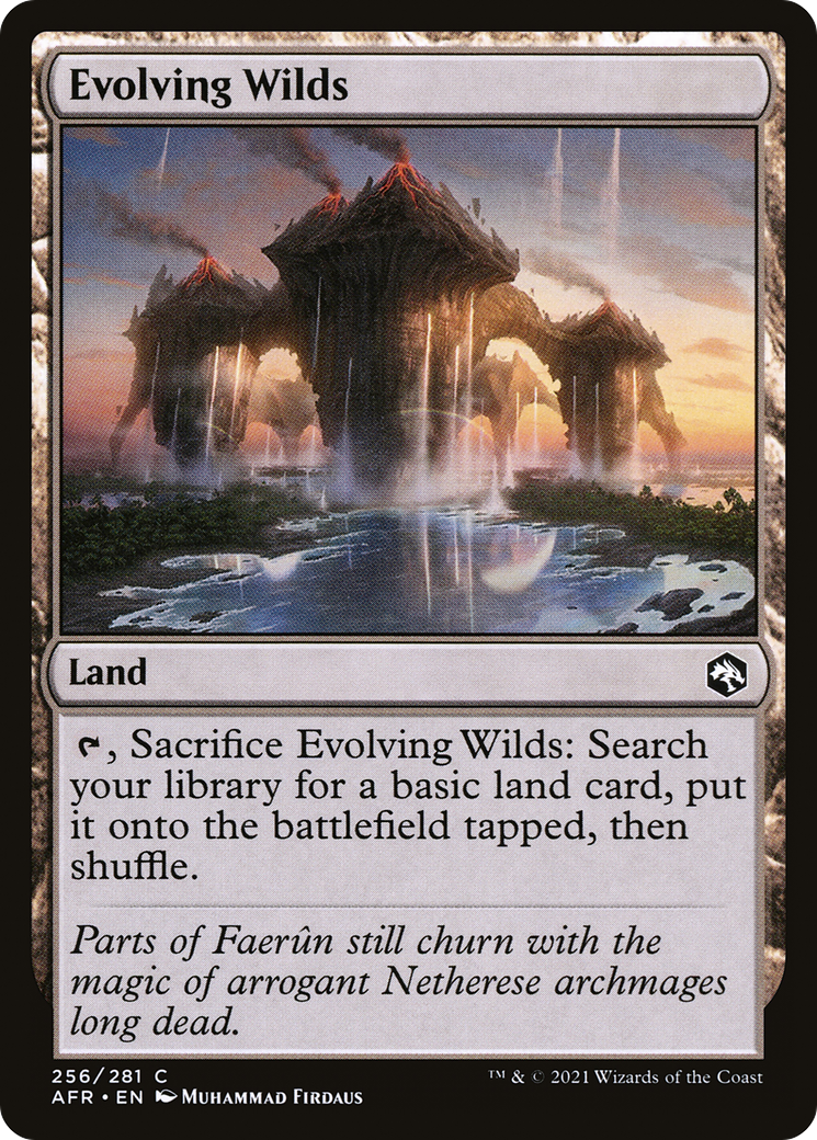 Evolving Wilds (AFR-256) [Adventures in the Forgotten Realms] MTG Single Wizards of the Coast
