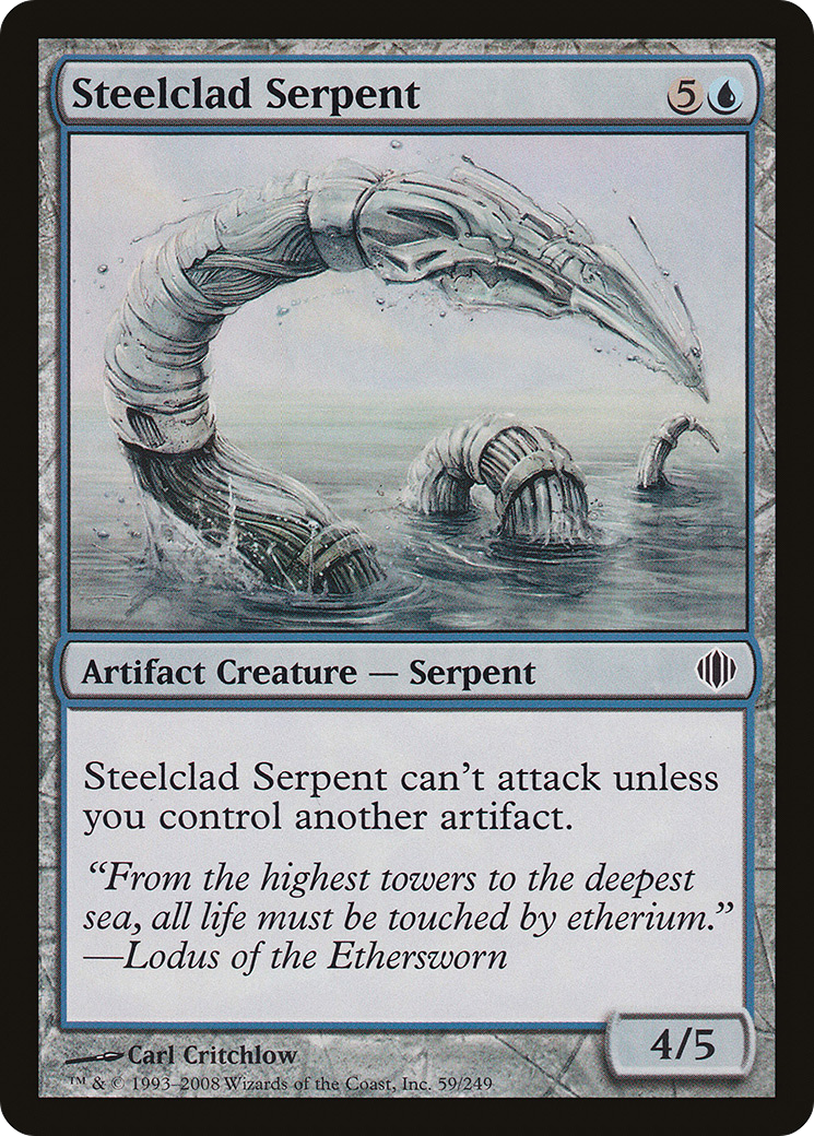 Steelclad Serpent (ALA-059) [Shards of Alara] Foil MTG Single Wizards of the Coast
