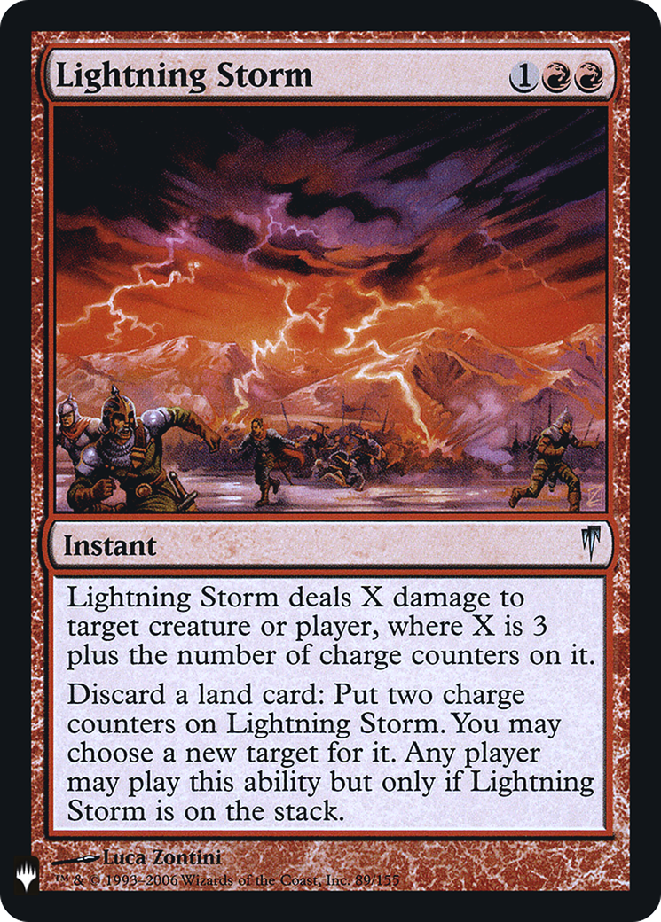Lightning Storm (LIST-CSP-89) [Mystery Booster] The List Foil MTG Single Wizards of the Coast