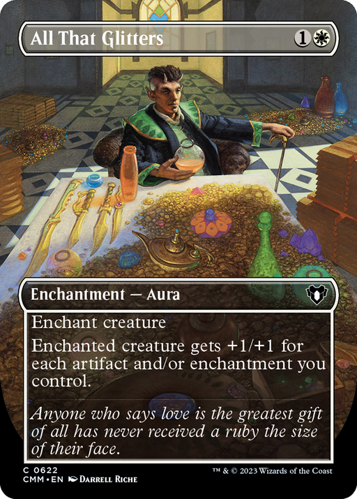 All That Glitters (CMM-622) [Commander Masters] (Borderless) Foil MTG Single Wizards of the Coast
