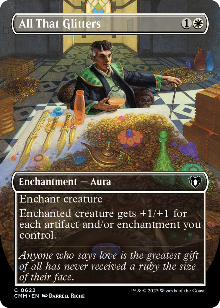 All That Glitters (CMM-622) [Commander Masters] (Borderless) MTG Single Wizards of the Coast