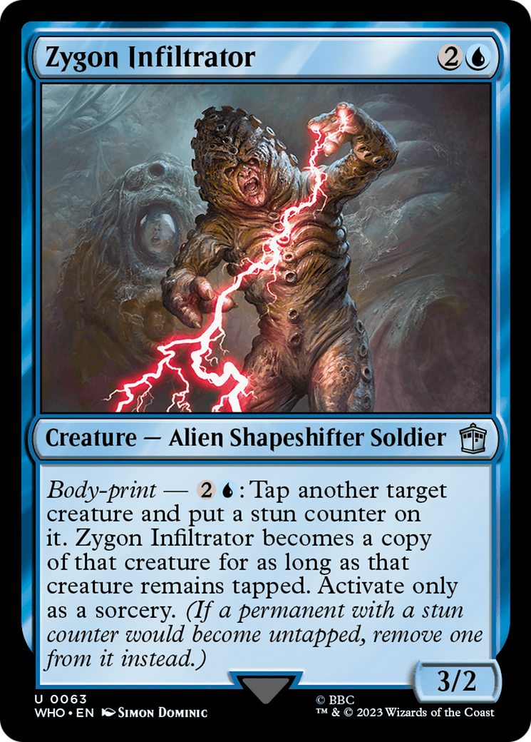 Zygon Infiltrator (WHO-063) [Doctor Who] Foil MTG Single Wizards of the Coast