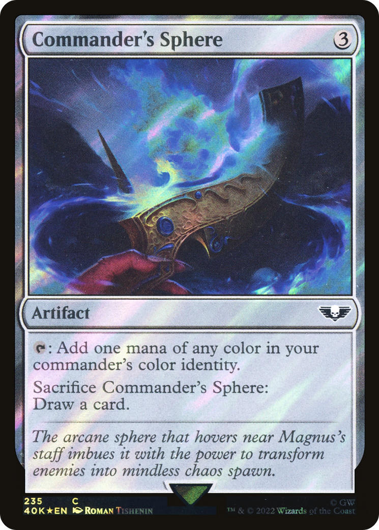 Commander's Sphere (235) (Surge Foil) (40K-235) [Warhammer 40,000 Commander] Foil MTG Single Wizards of the Coast