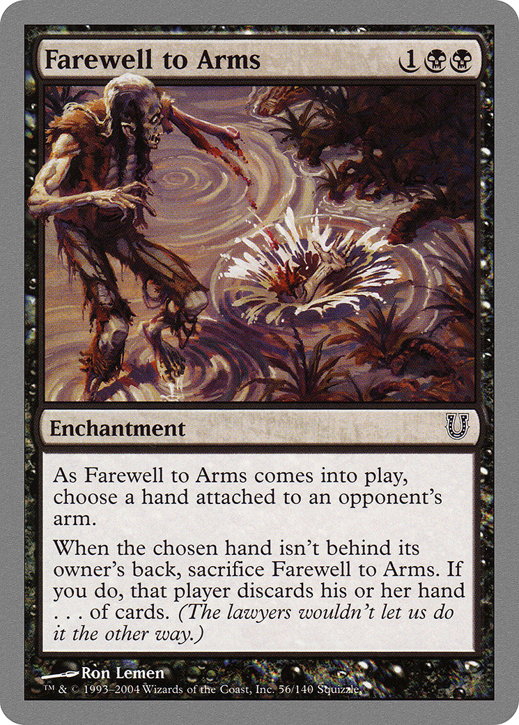 Farewell to Arms (UNH-056) [Unhinged] MTG Single Wizards of the Coast