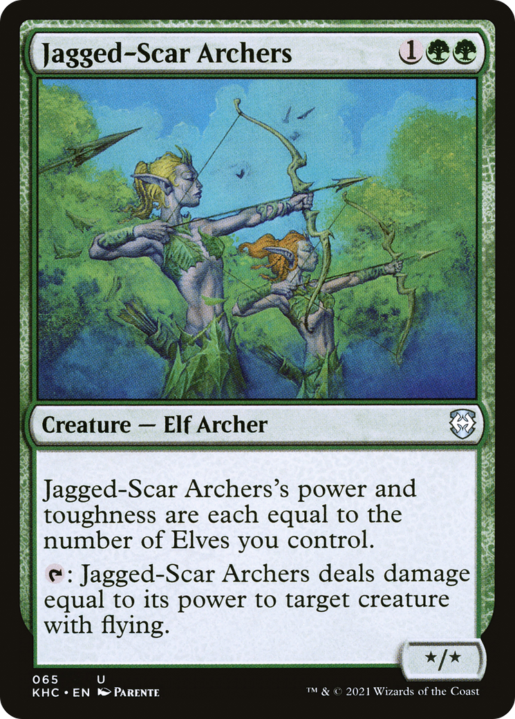 Jagged-Scar Archers (KHC-065) [Kaldheim Commander] MTG Single Wizards of the Coast