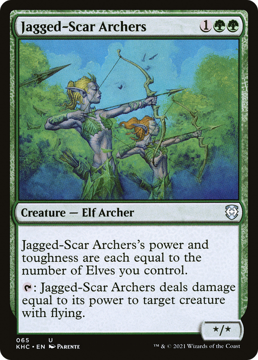 Jagged-Scar Archers (KHC-065) [Kaldheim Commander] MTG Single Wizards of the Coast