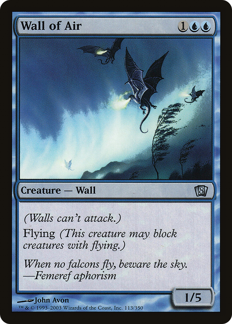 Wall of Air (8ED-113) [8th Edition] MTG Single Wizards of the Coast