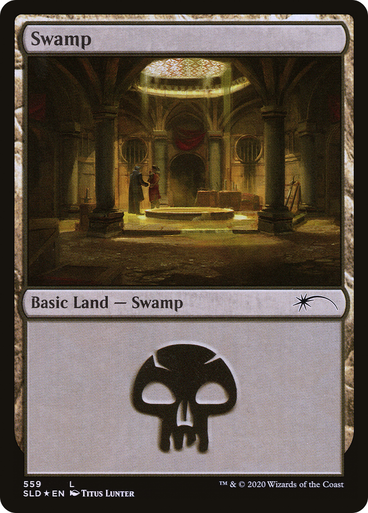 Swamp (559) (SLD-559) [Secret Lair] Drop Foil MTG Single Wizards of the Coast