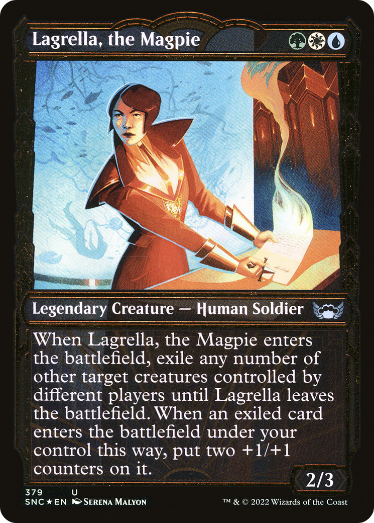 Lagrella, the Magpie (Gilded Foil) (SNC-379) [Streets of New Capenna] (Showcase) Foil MTG Single Wizards of the Coast