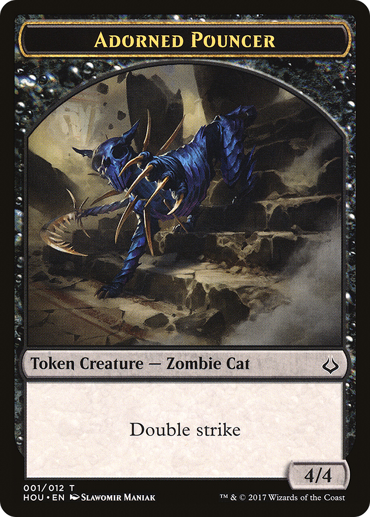 Adorned Pouncer Token (HOU-001) [Tokens] Hour of Devastation Tokens MTG Single Wizards of the Coast