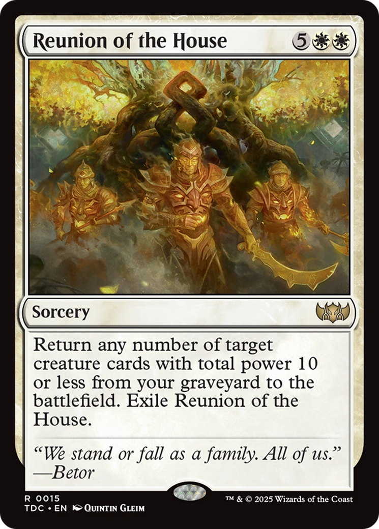 Reunion of the House (TDC-015) [Commander: Tarkir: Dragonstorm] MTG Single Wizards of the Coast