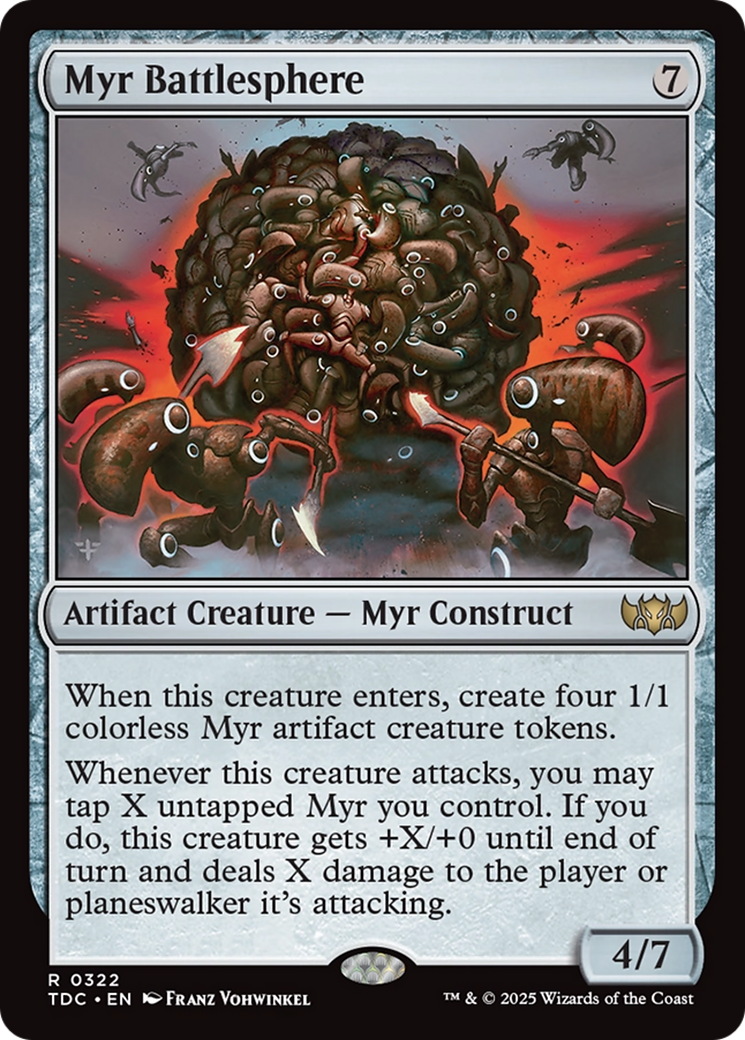 Myr Battlesphere (TDC-322) [Commander: Tarkir: Dragonstorm] MTG Single Wizards of the Coast