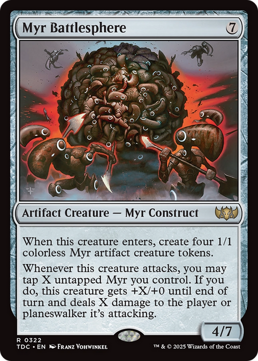 Myr Battlesphere (TDC-322) [Commander: Tarkir: Dragonstorm] MTG Single Wizards of the Coast