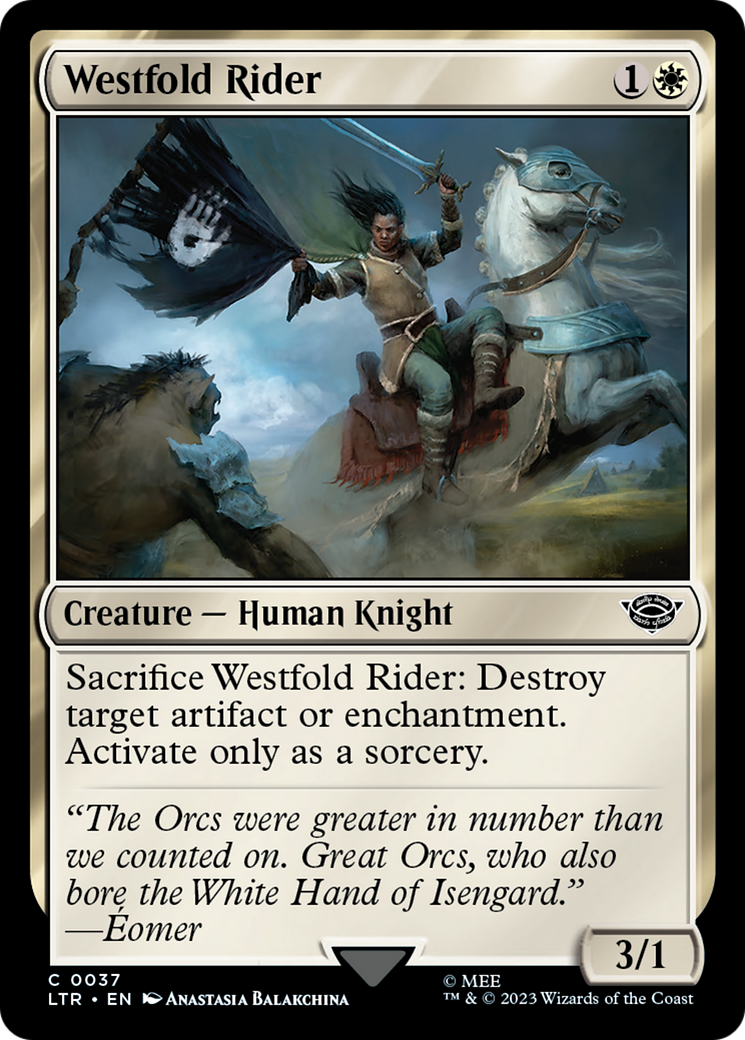 Westfold Rider (LTR-037) [The Lord of the Rings: Tales of Middle-earth] Foil MTG Single Wizards of the Coast