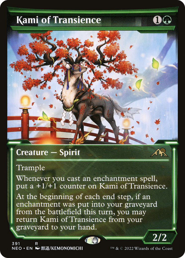 Kami of Transience (NEO-391) [Kamigawa: Neon Dynasty] (Showcase) MTG Single Wizards of the Coast