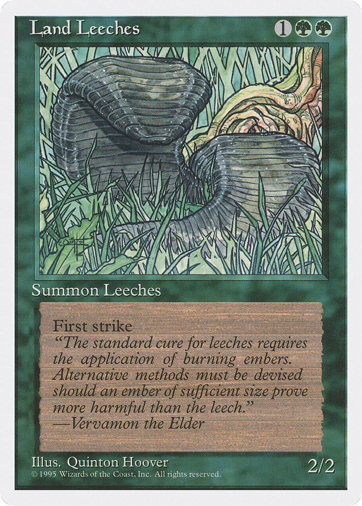 Land Leeches (4ED-255) [Fourth Edition] MTG Single Wizards of the Coast