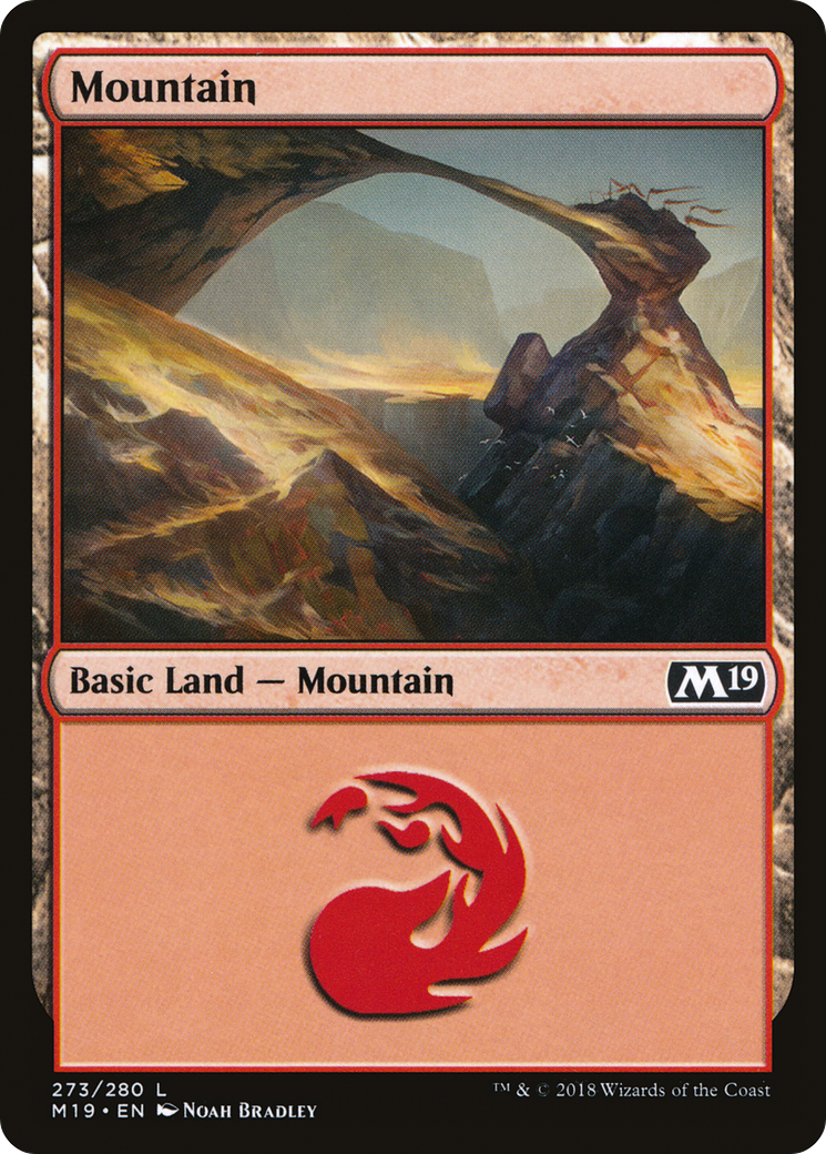 Mountain (M19-273) [Core Set 2019] Foil MTG Single Wizards of the Coast