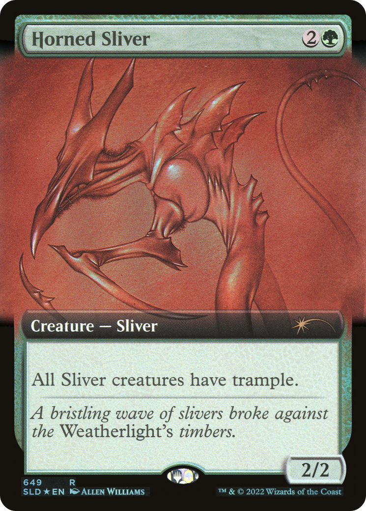Horned Sliver (SLD-649) [Secret Lair] Drop (Extended Art) Foil MTG Single Wizards of the Coast