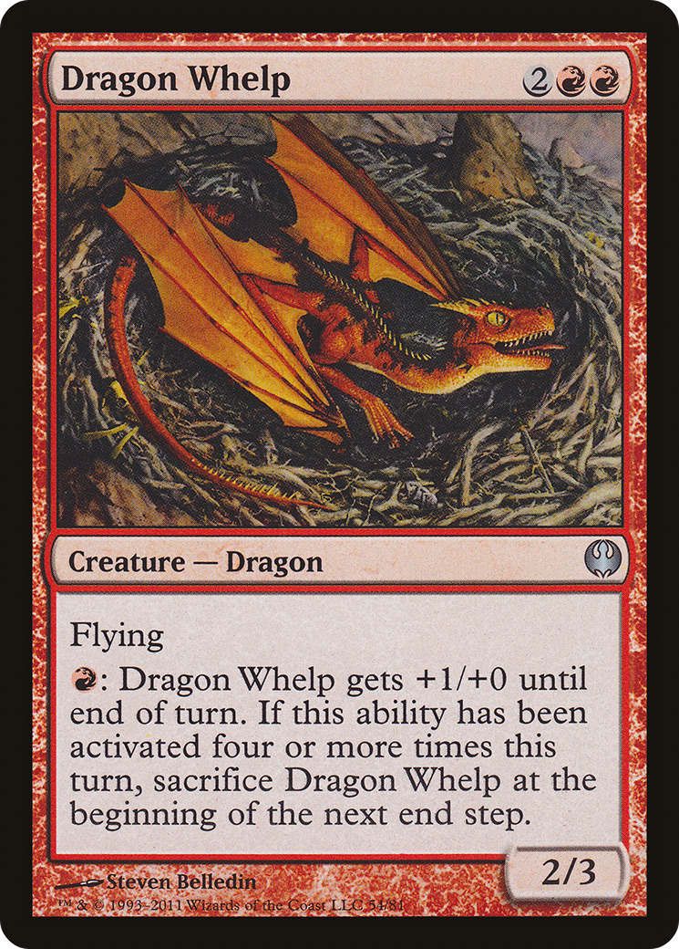 Dragon Whelp (DDG-054) [Misc] Duel Decks: Knights vs. Dragons MTG Single Wizards of the Coast