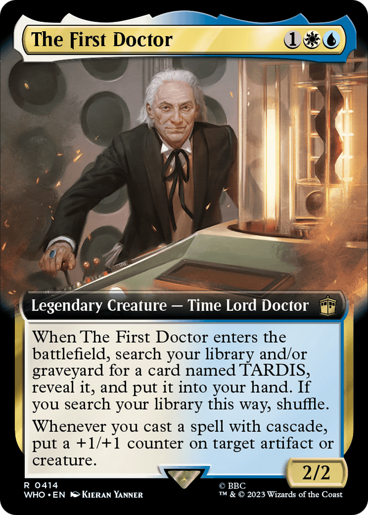 The First Doctor (WHO-414) [Doctor Who] (Extended Art) Foil MTG Single Wizards of the Coast