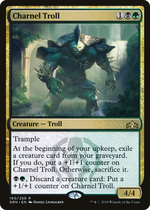 Charnel Troll (GRN-160) [Guilds of Ravnica] Foil MTG Single Wizards of the Coast