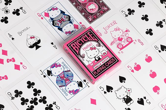 Bicycle Playing Cards: Hello Kitty - Black & Pink Board Games Bicycle